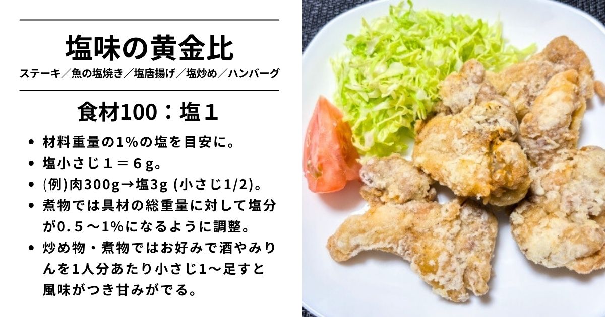 味が決まる！黄金比で作る塩味唐揚げ